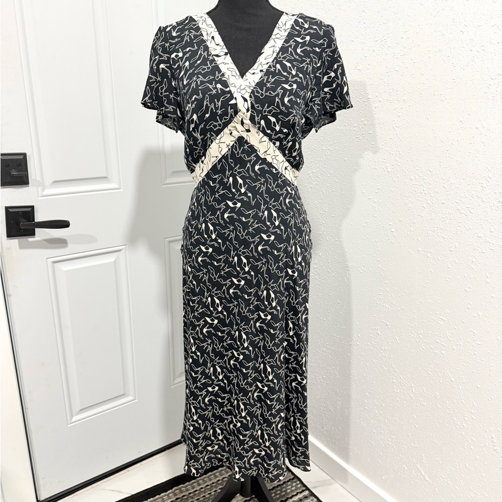 Liz Claiborne shoe-print novelty Midi Dress 12